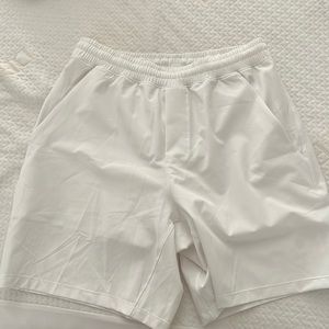 Mens white Lululemon short.
